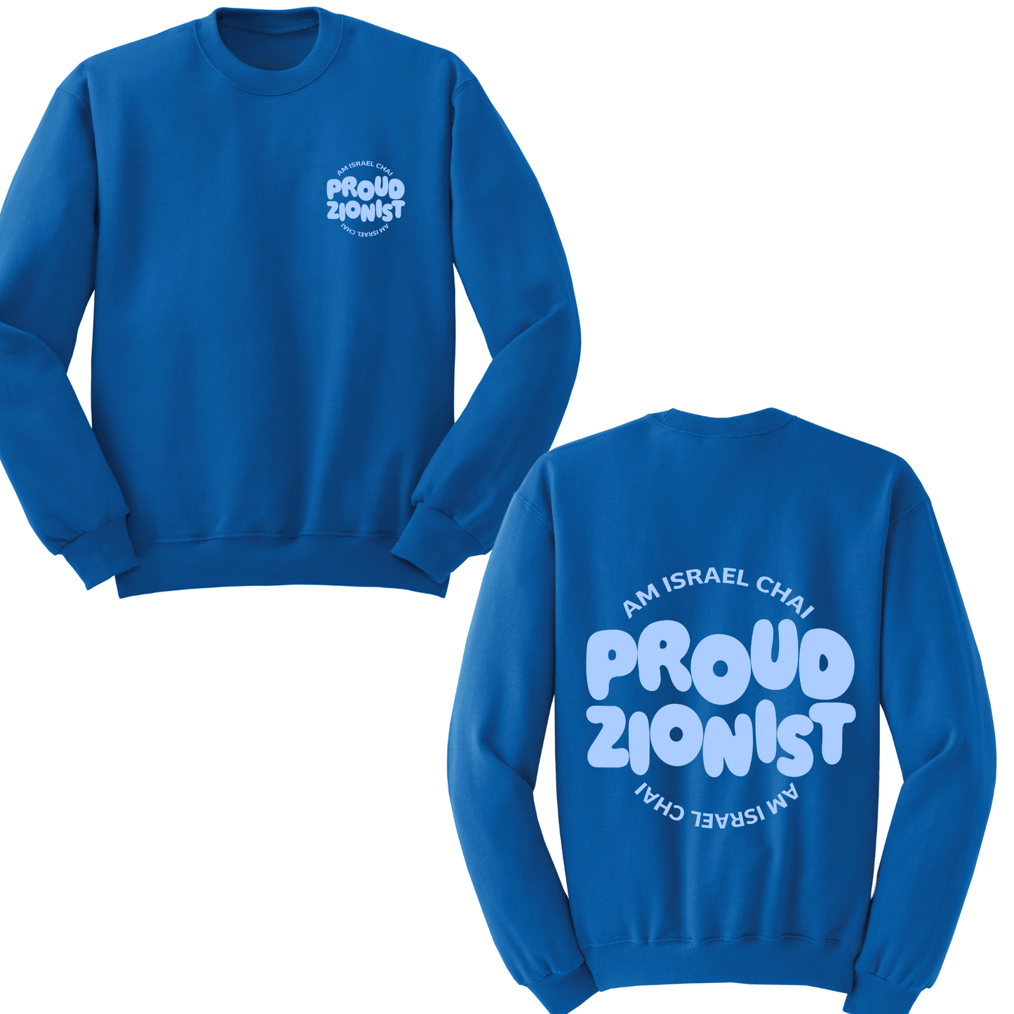 Proud Zionist Bubbles Crewneck Sweater