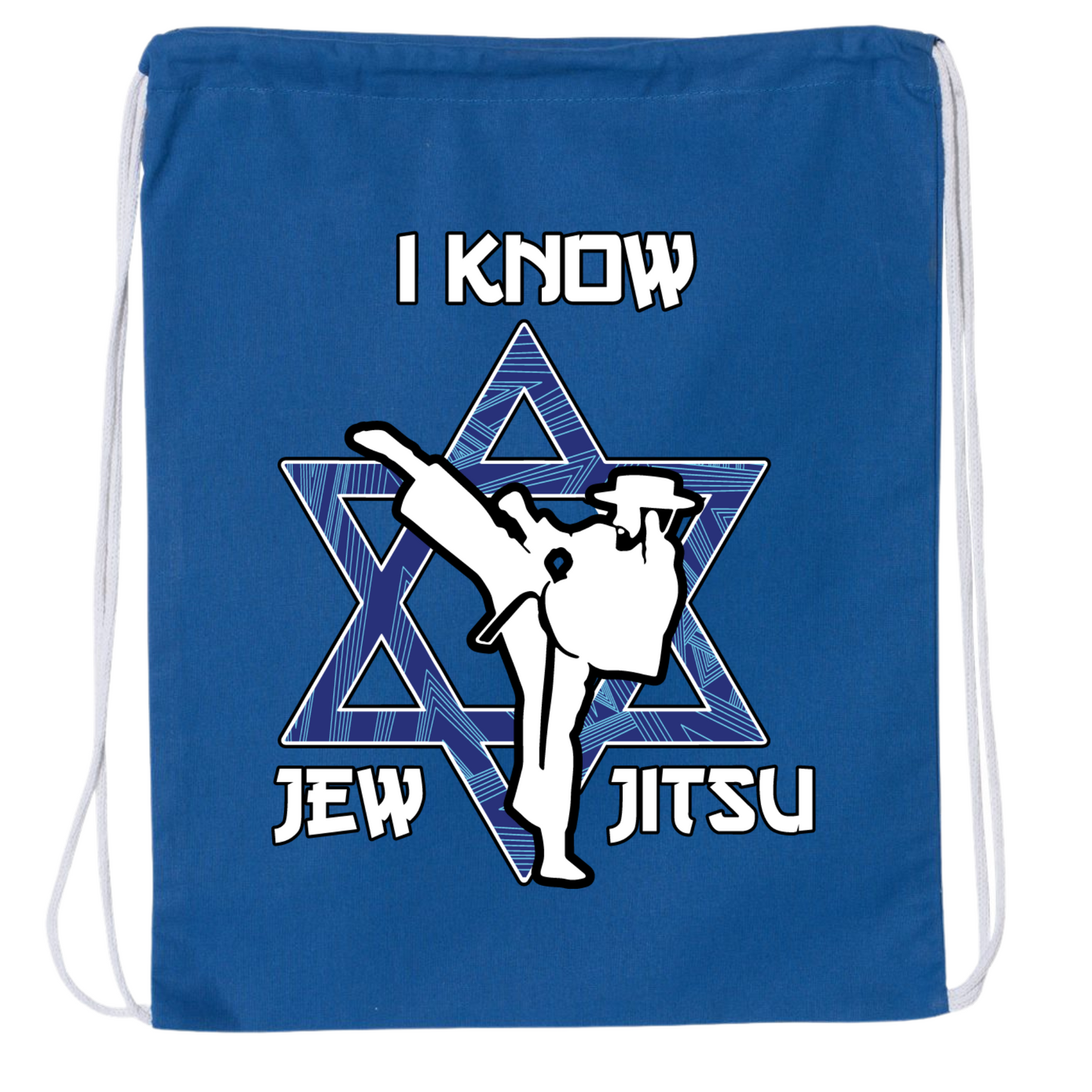 I Know Jew Jitsu Drawstring Bag