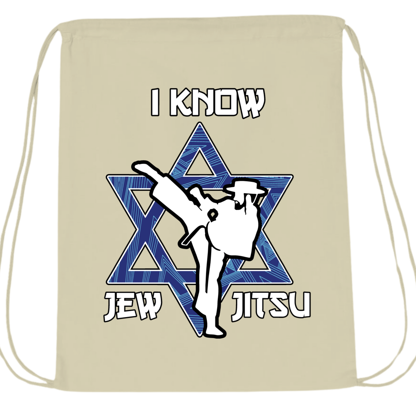 I Know Jew Jitsu Drawstring Bag