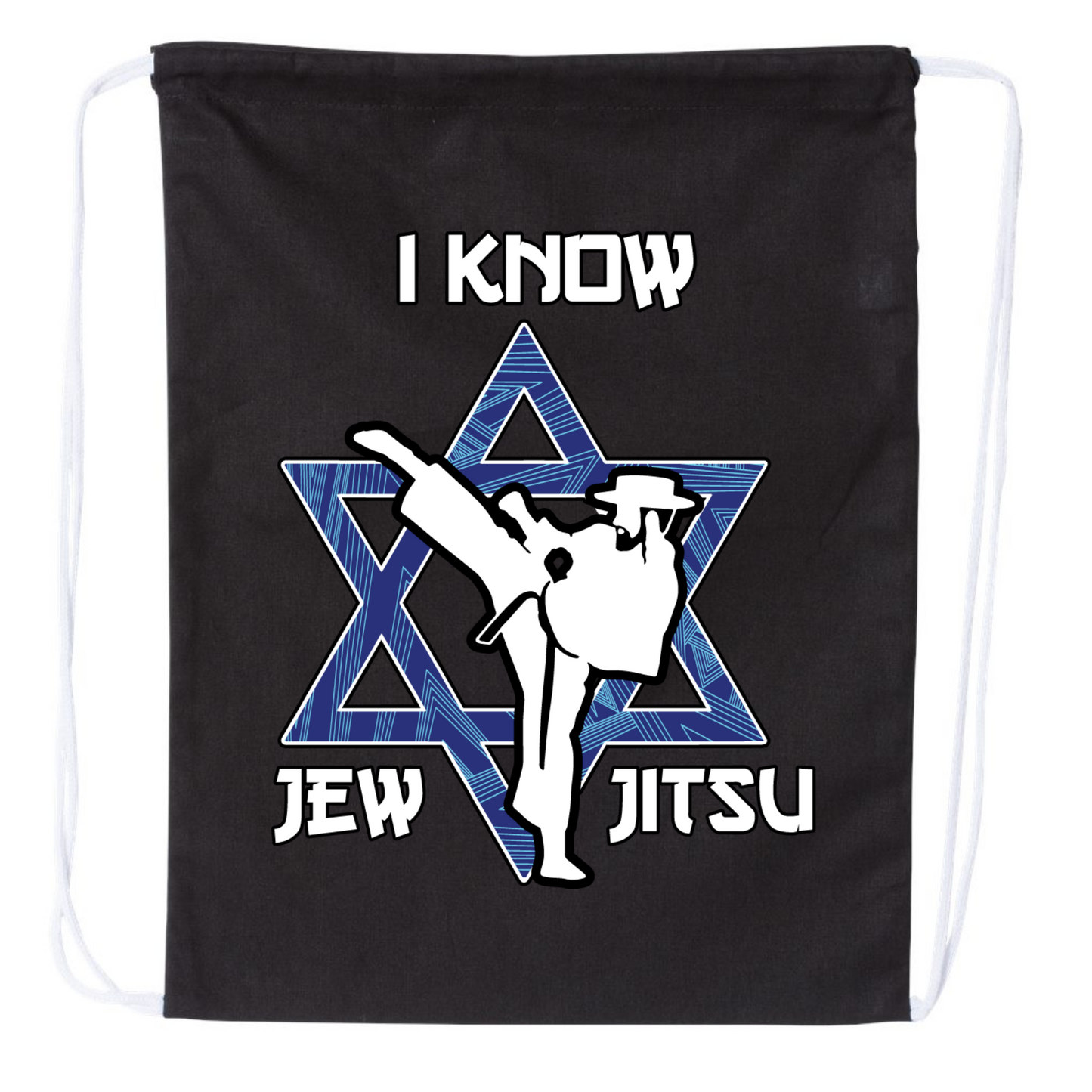 I Know Jew Jitsu Drawstring Bag