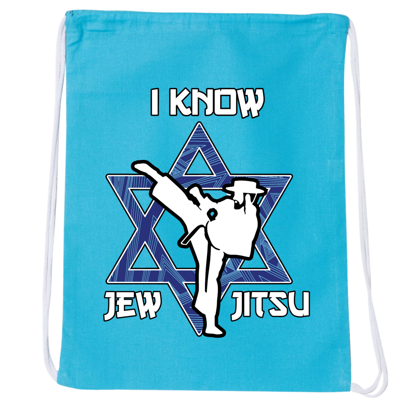 I Know Jew Jitsu Drawstring Bag