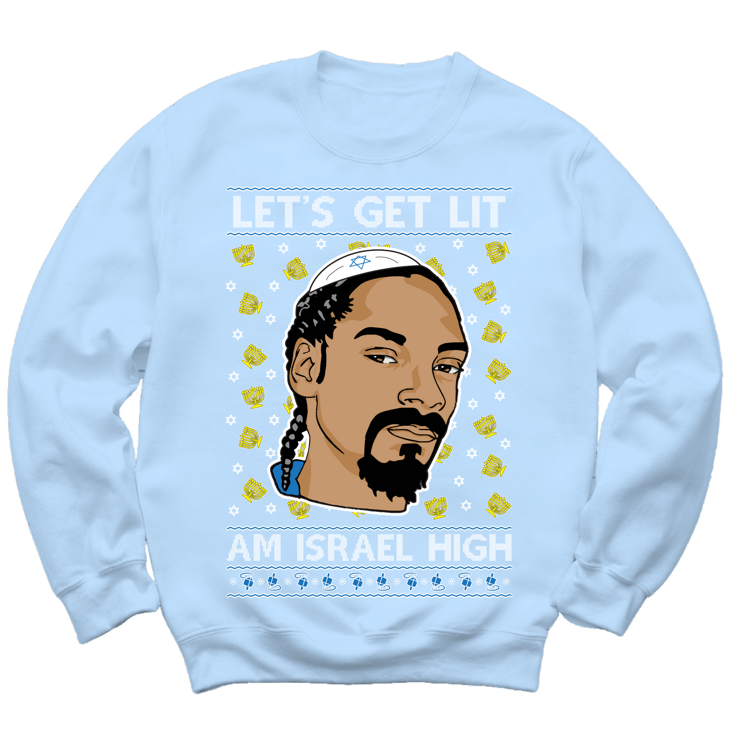 Get Lit Am Israel Hanukkah Sweater