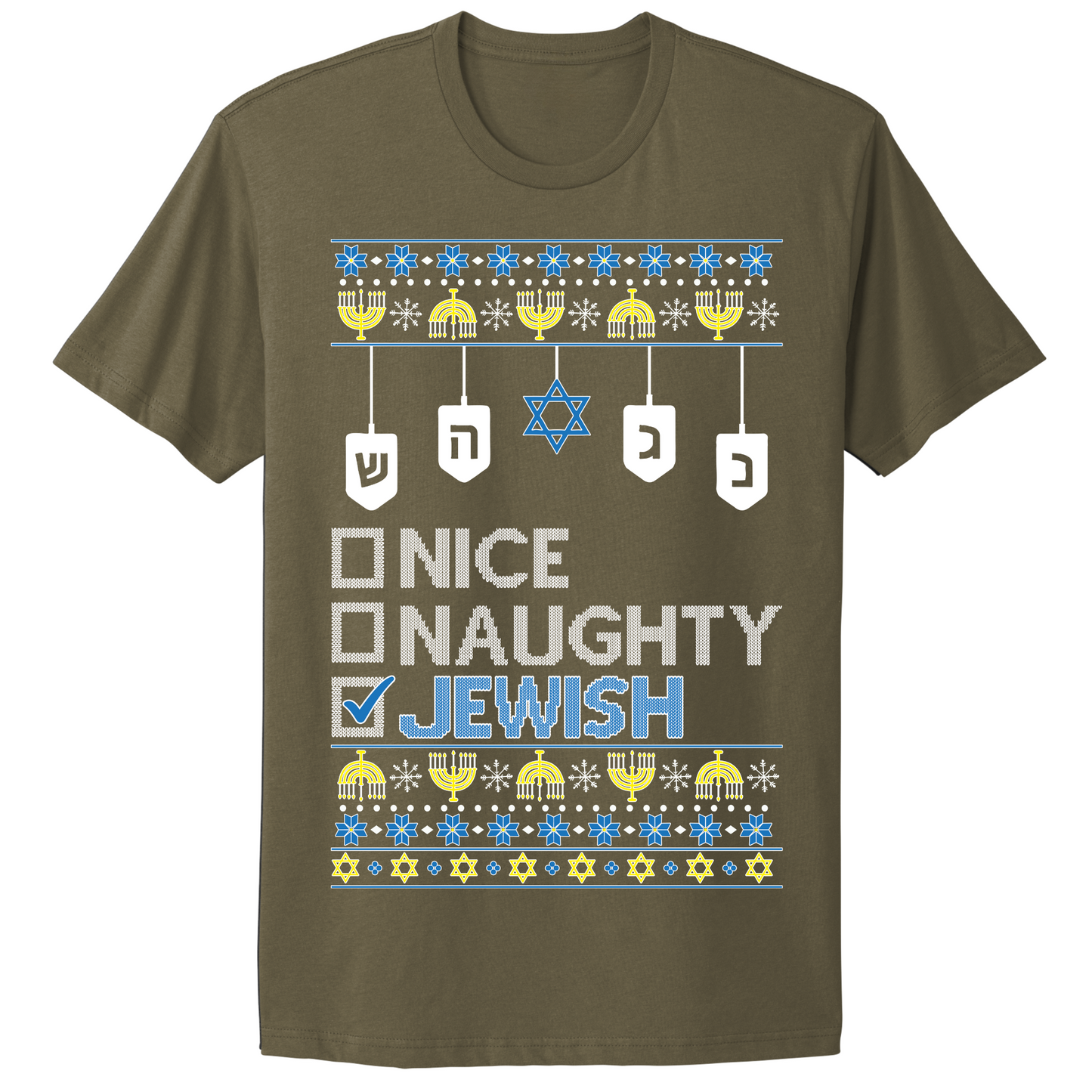 Nice Naughty Jewish Hanukkah T-shirt