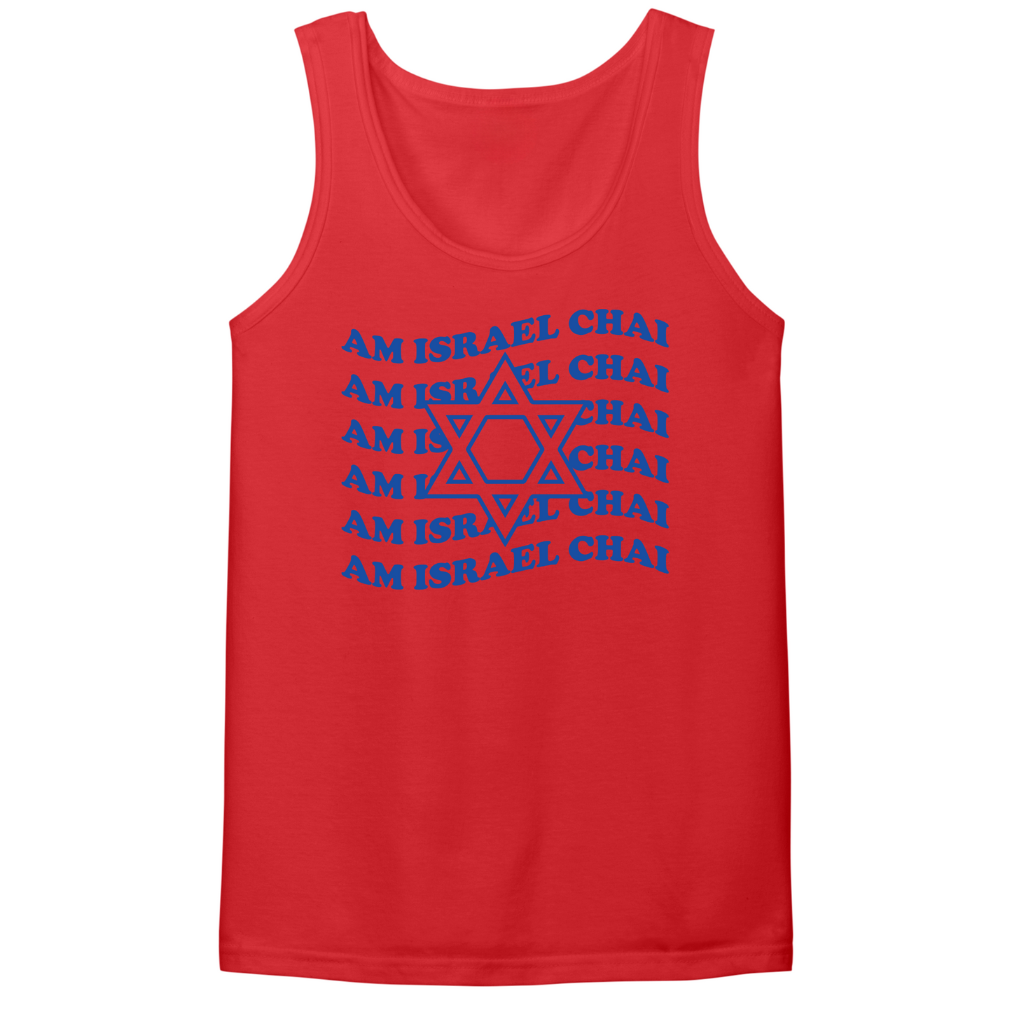 Am Israel Chai Repeat Mens Tank Top