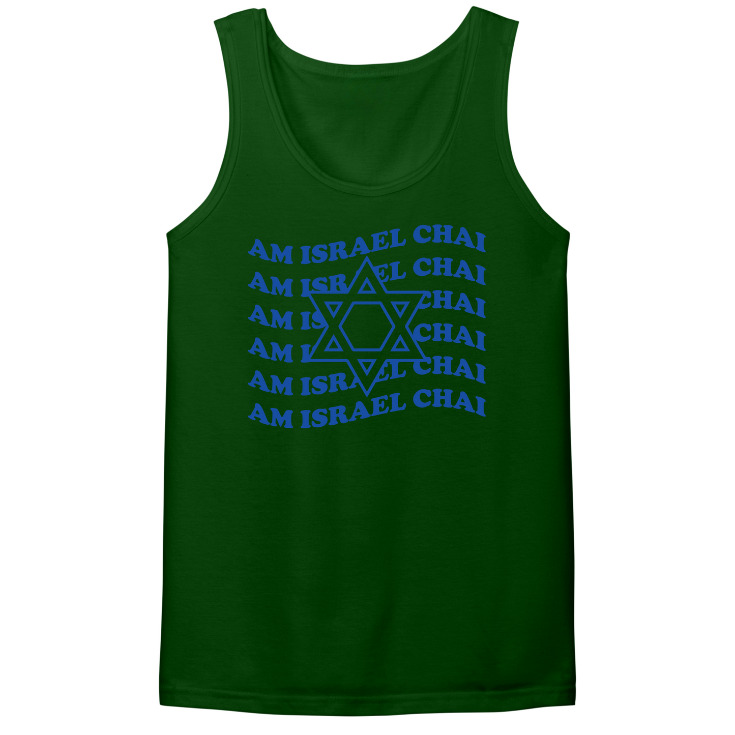 Am Israel Chai Repeat Mens Tank Top