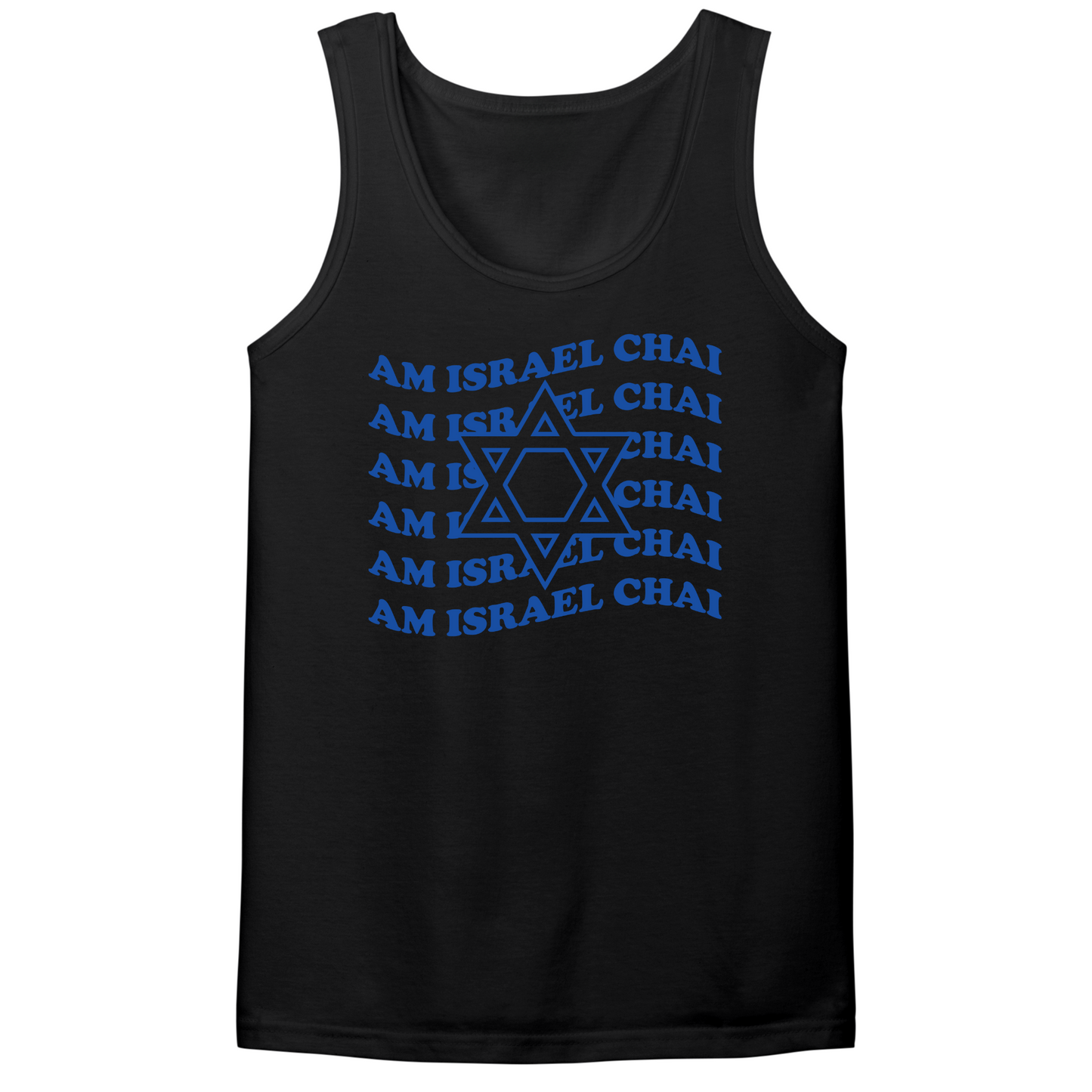 Am Israel Chai Repeat Mens Tank Top