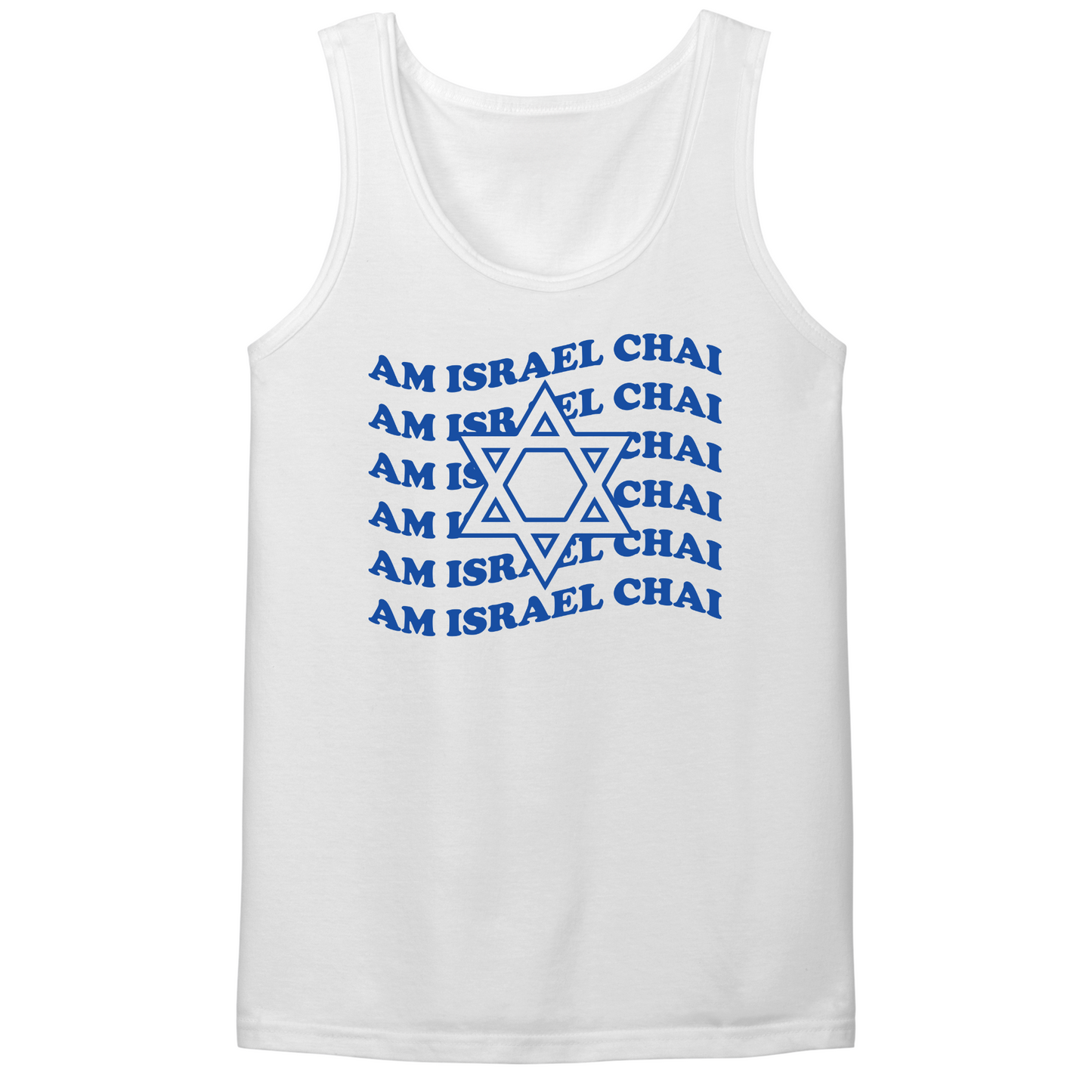 Am Israel Chai Repeat Mens Tank Top