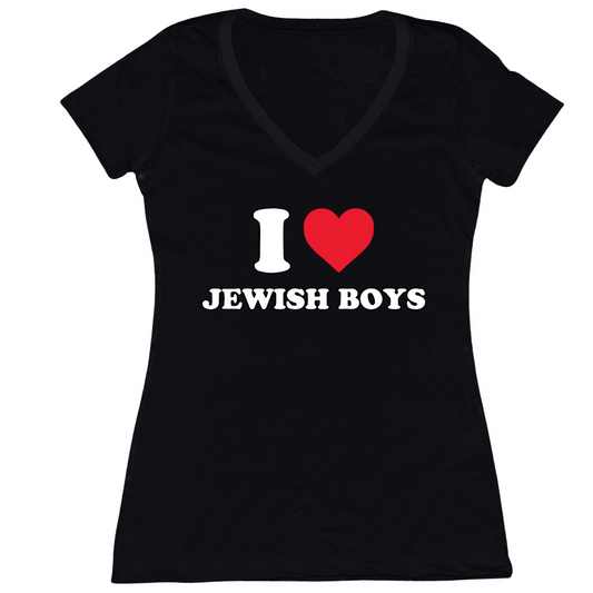 I Love Jewish Boys Womens Vneck