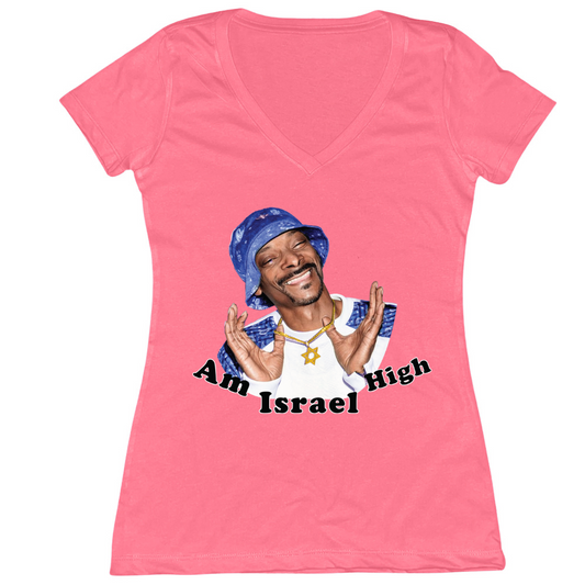 Am Israel High Womens Vneck