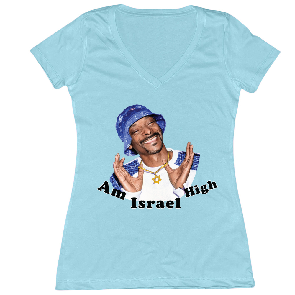 Am Israel High Womens Vneck