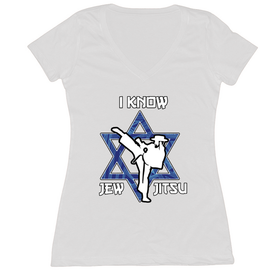 I Know Jew Jitsu Womens Vneck