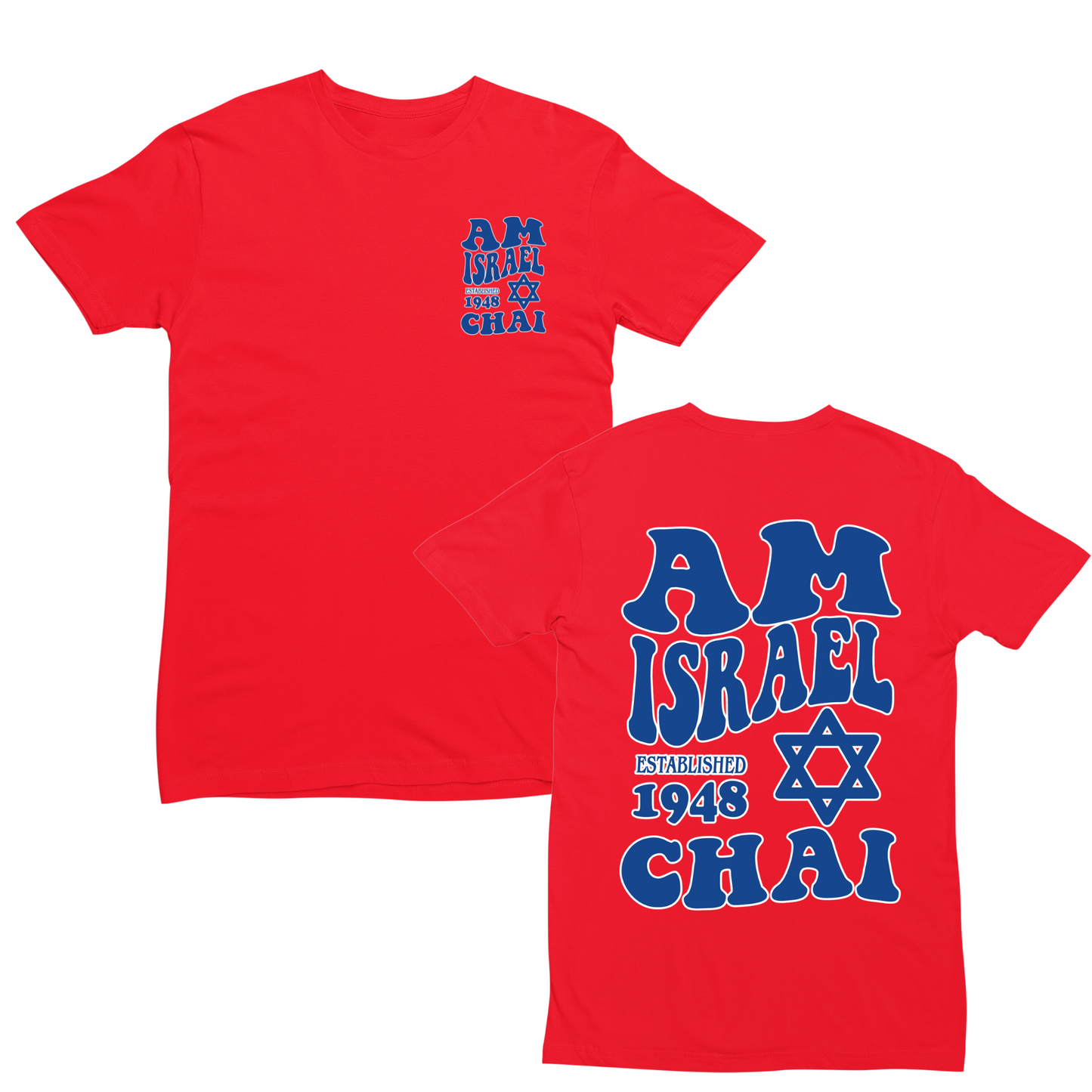 Am Israel Chai Wavy T-shirt