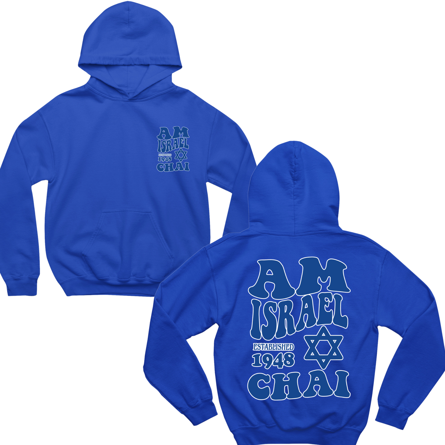 Am Israel Chai Waavy Hoodie