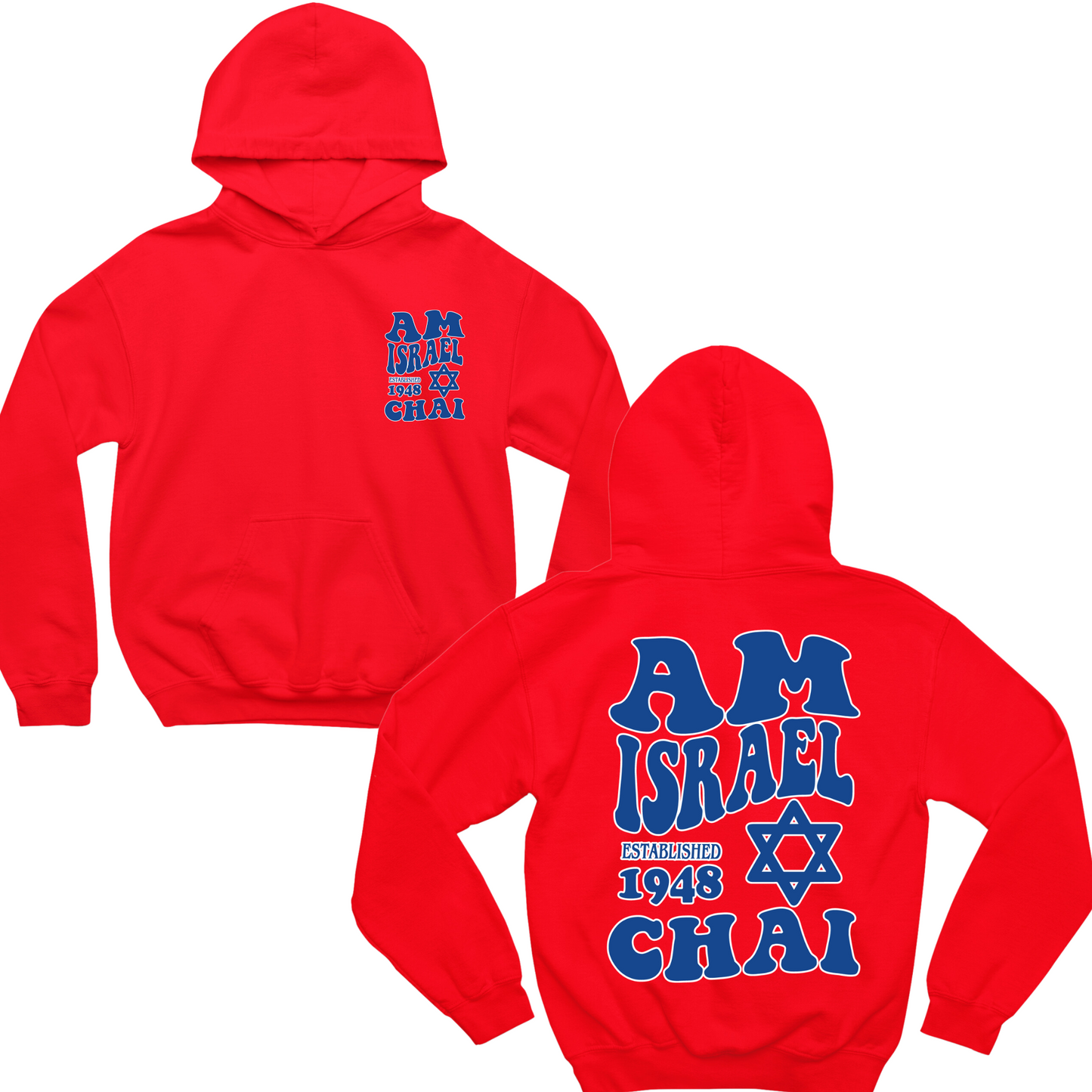 Am Israel Chai Waavy Hoodie