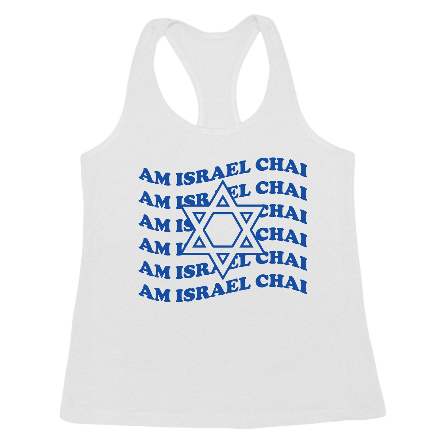 Am Israel Chai Repeat Womens Tank Top