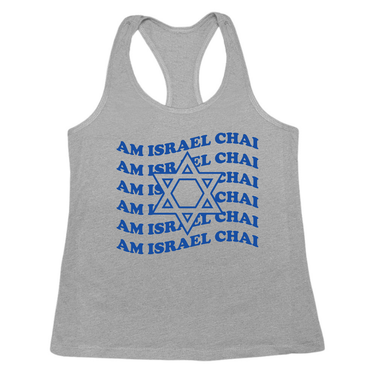 Am Israel Chai Repeat Womens Tank Top