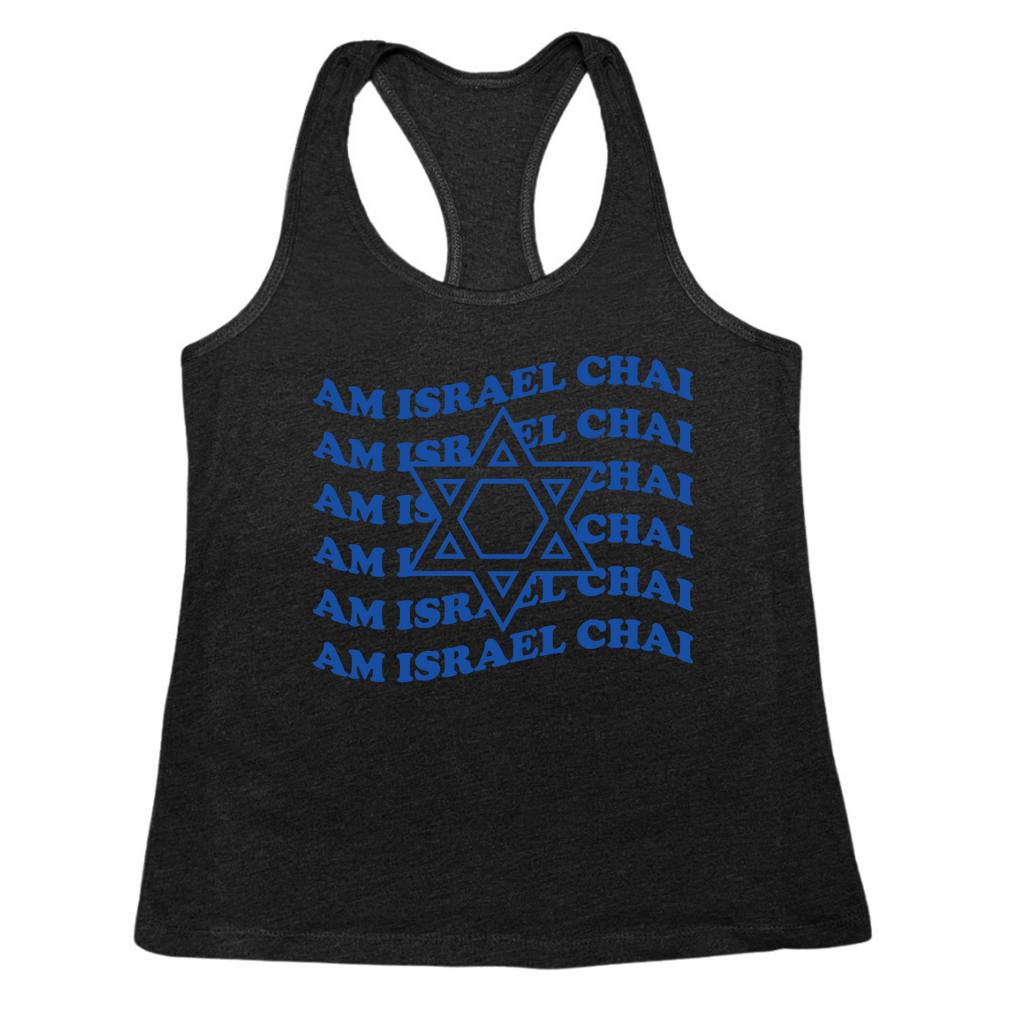 Am Israel Chai Repeat Womens Tank Top