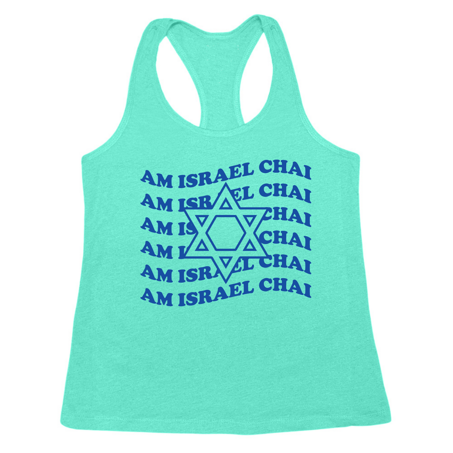 Am Israel Chai Repeat Womens Tank Top