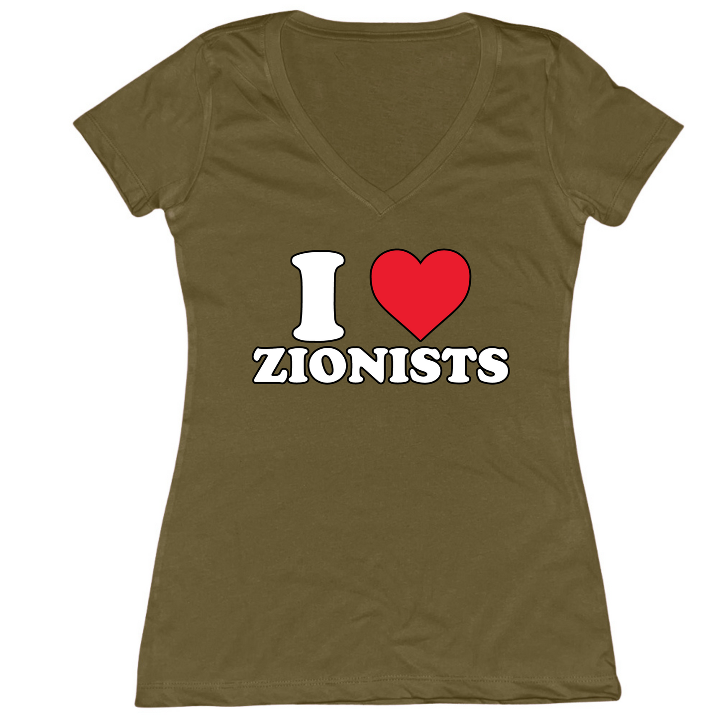 I Love Zionists Womens Vneck