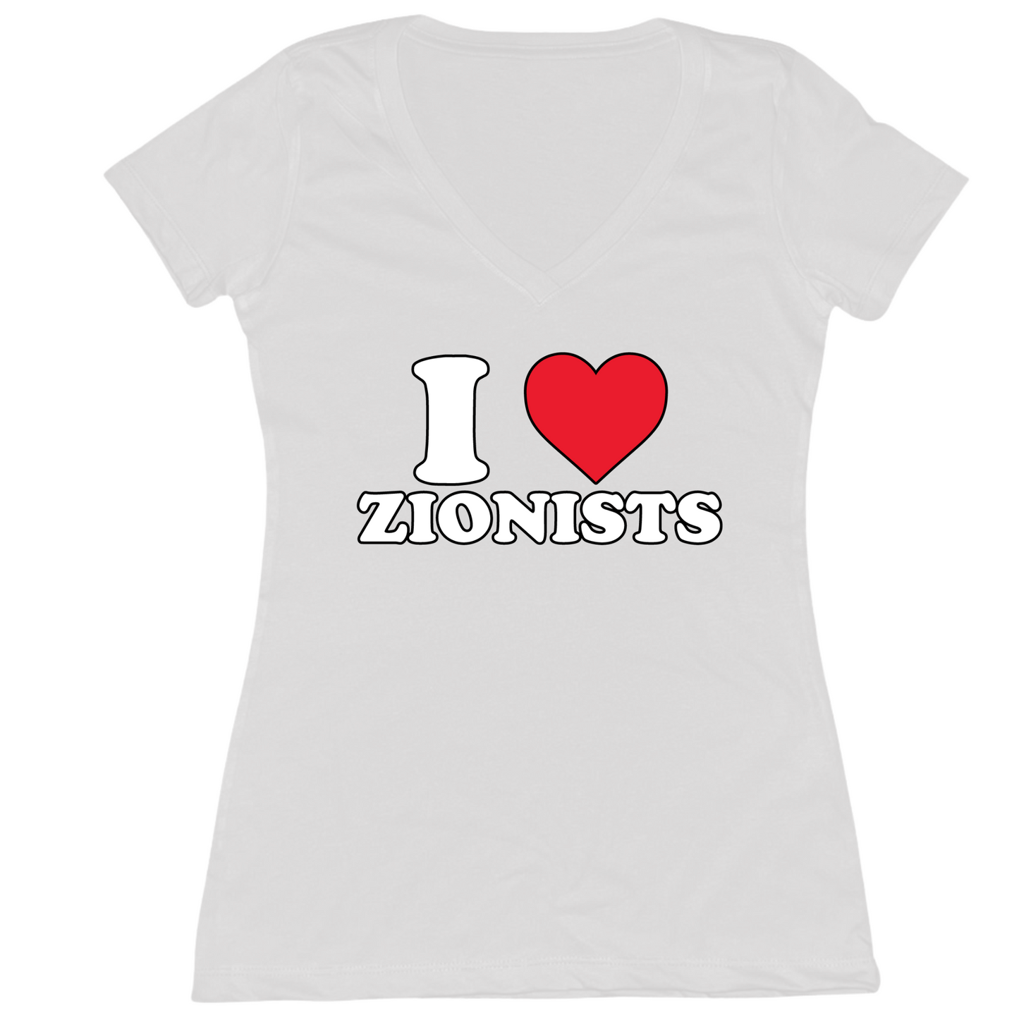 I Love Zionists Womens Vneck