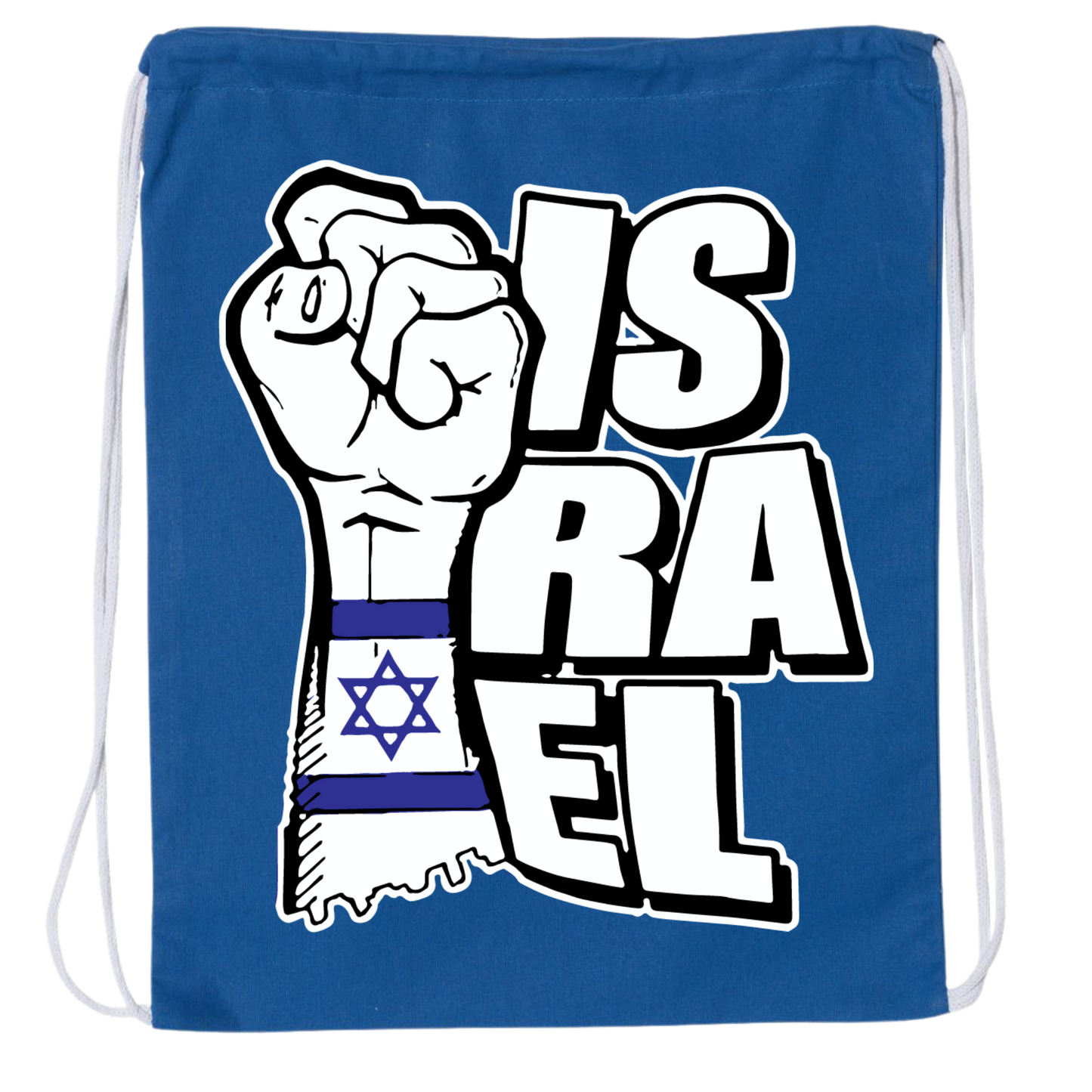 Israeli Flag Wrist Band Drawstring Bag