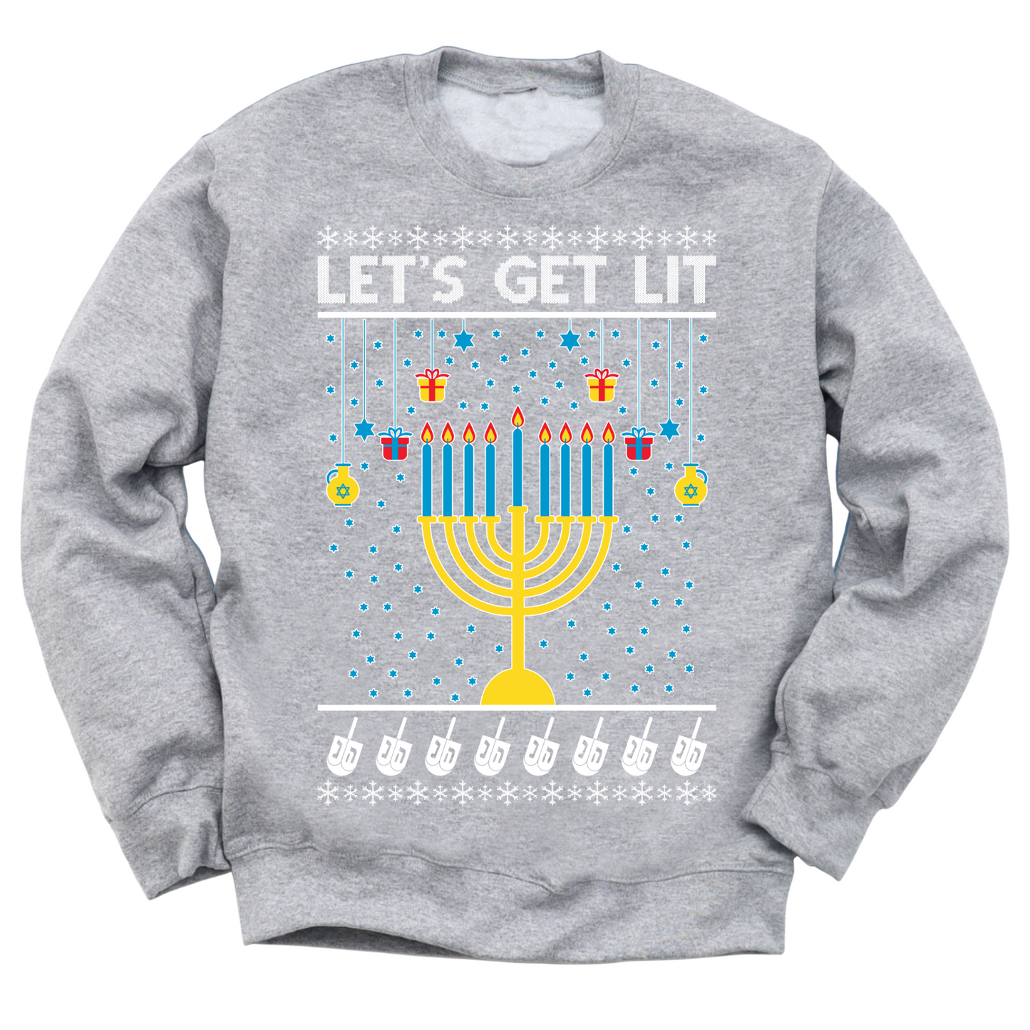 Let's Get Lit Hanukkah Sweater