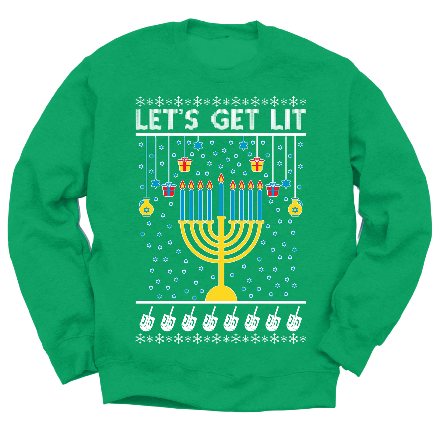 Let's Get Lit Hanukkah Sweater