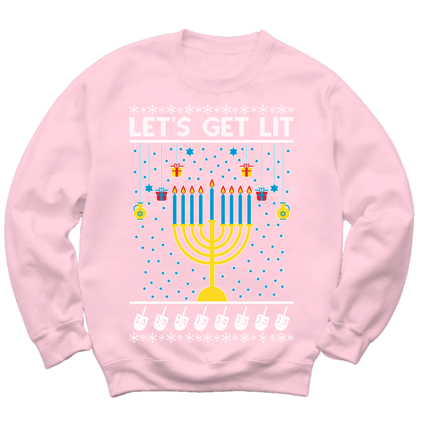 Let's Get Lit Hanukkah Sweater