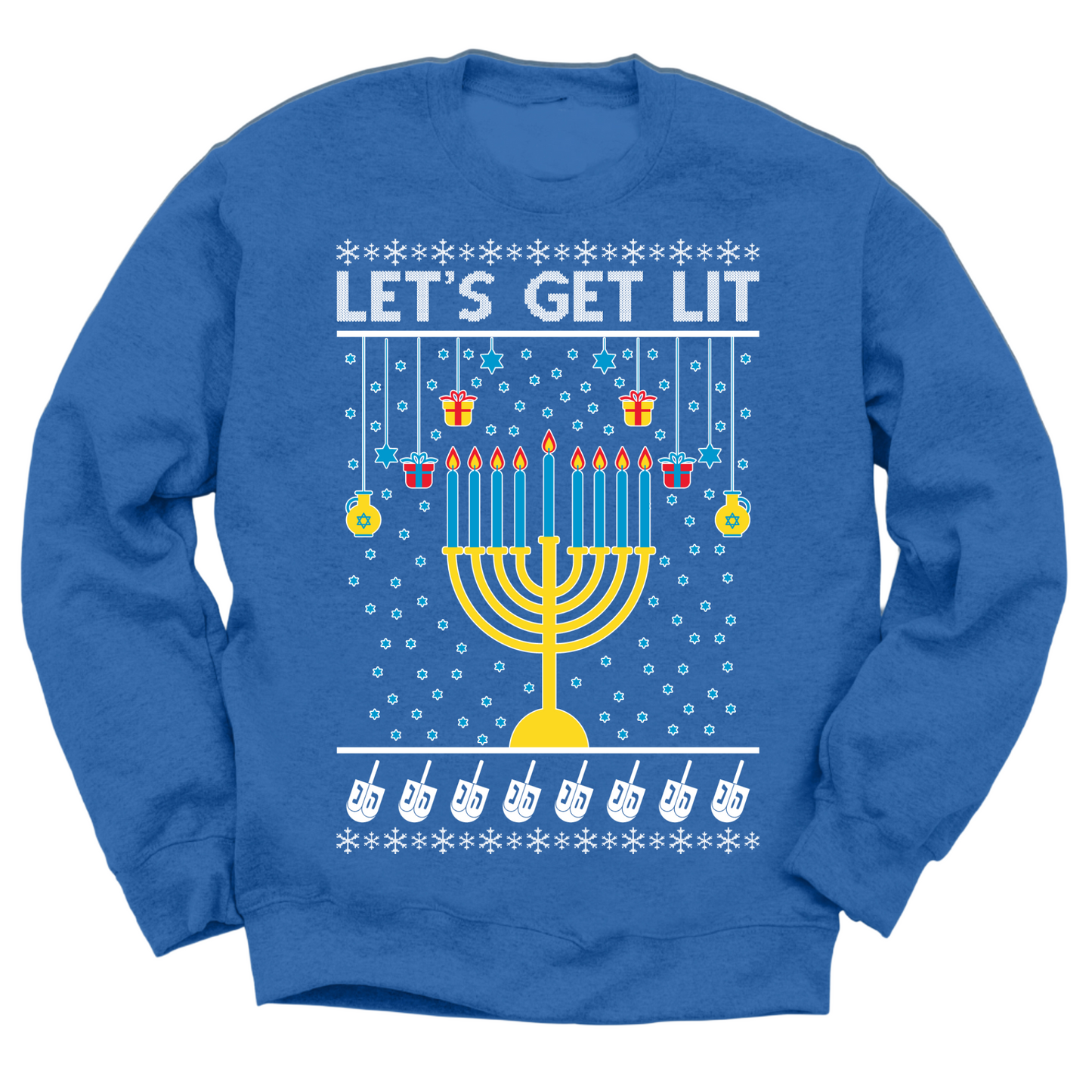 Let's Get Lit Hanukkah Sweater