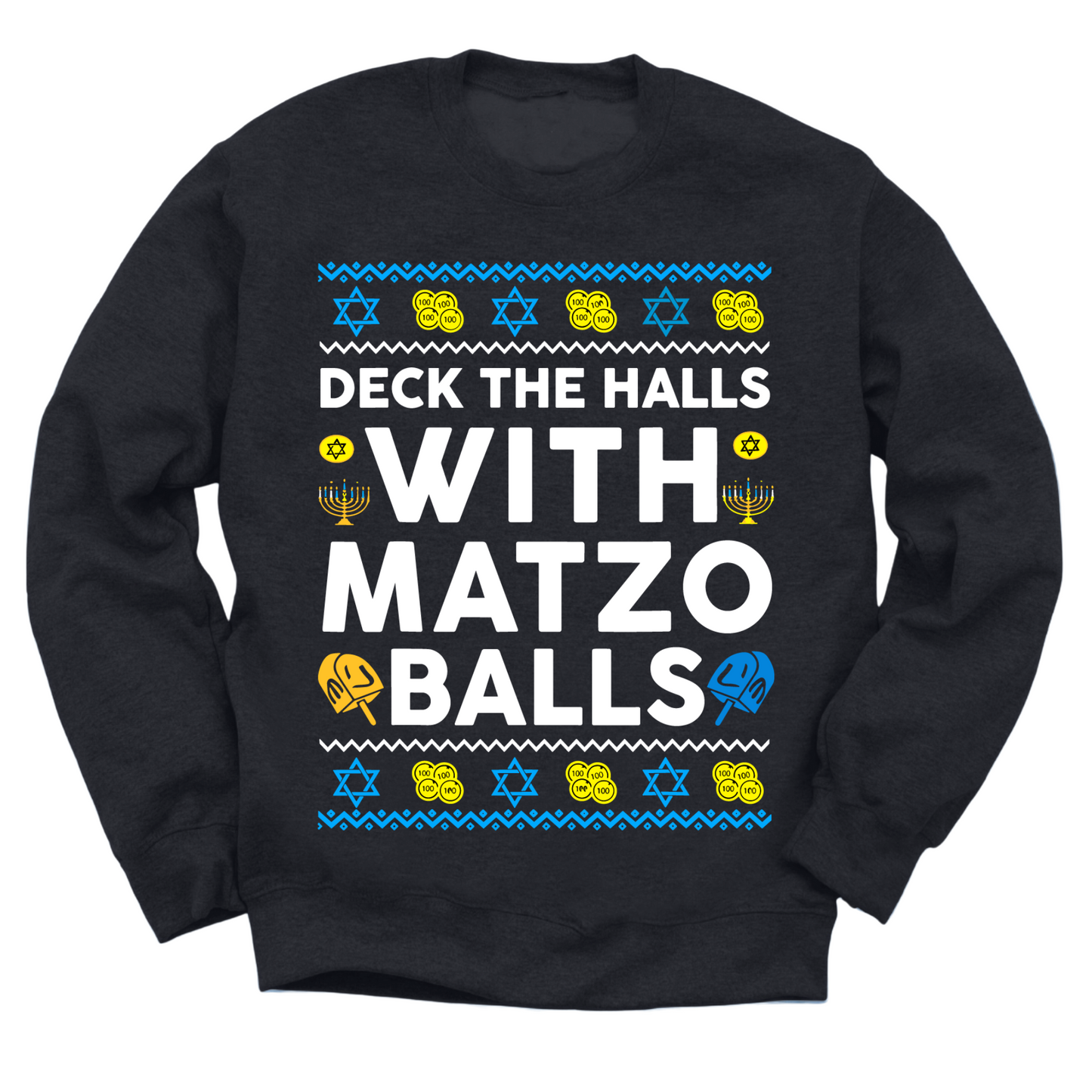 Deck The Halls With Matzo Balls Hanukkah Sweater