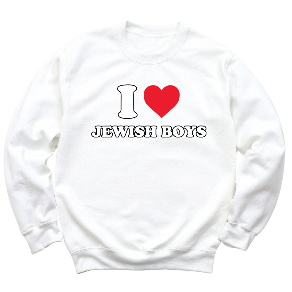 I Love Jewish Boys Crewneck Sweater