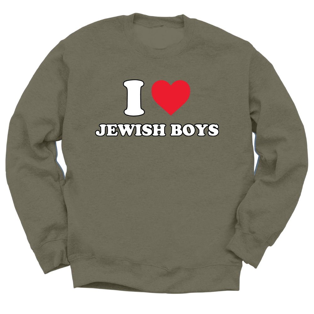 I Love Jewish Boys Crewneck Sweater