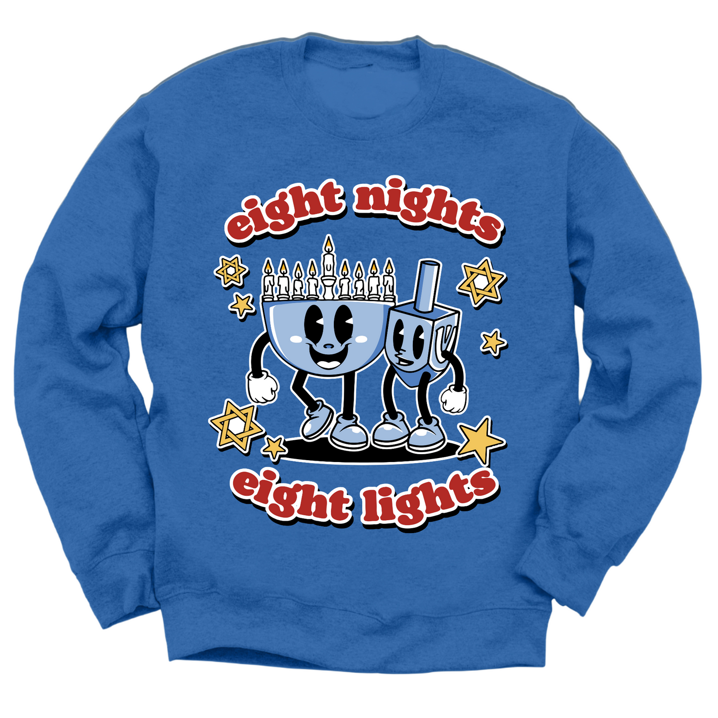 Eight Nights Eight Lights Hanukkah Sweater