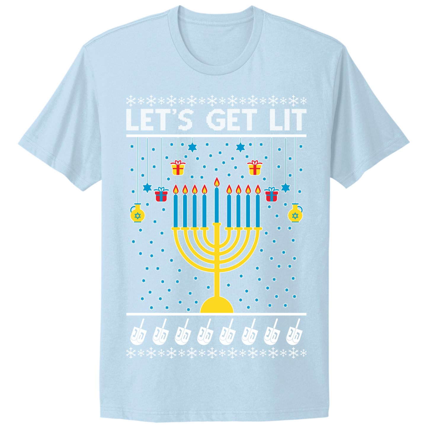 Lets Get Lit Hanukkah T-shirt