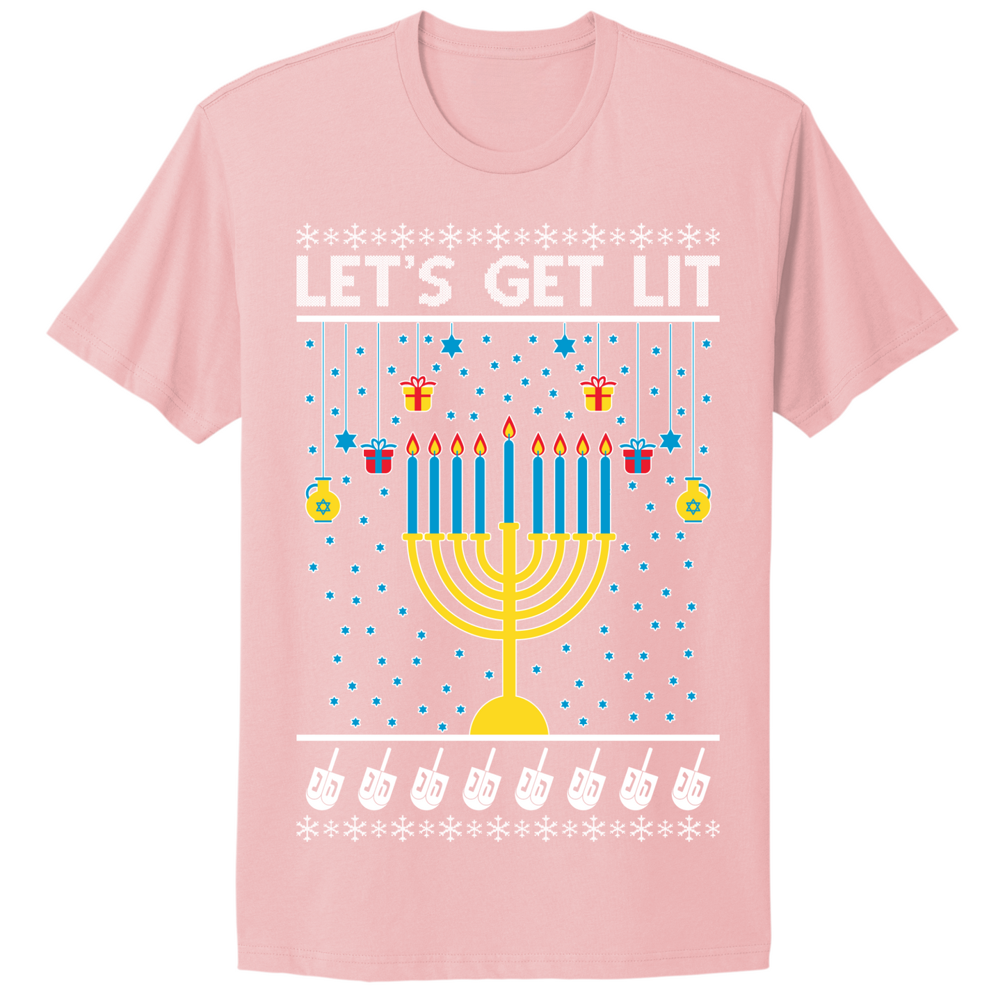 Lets Get Lit Hanukkah T-shirt