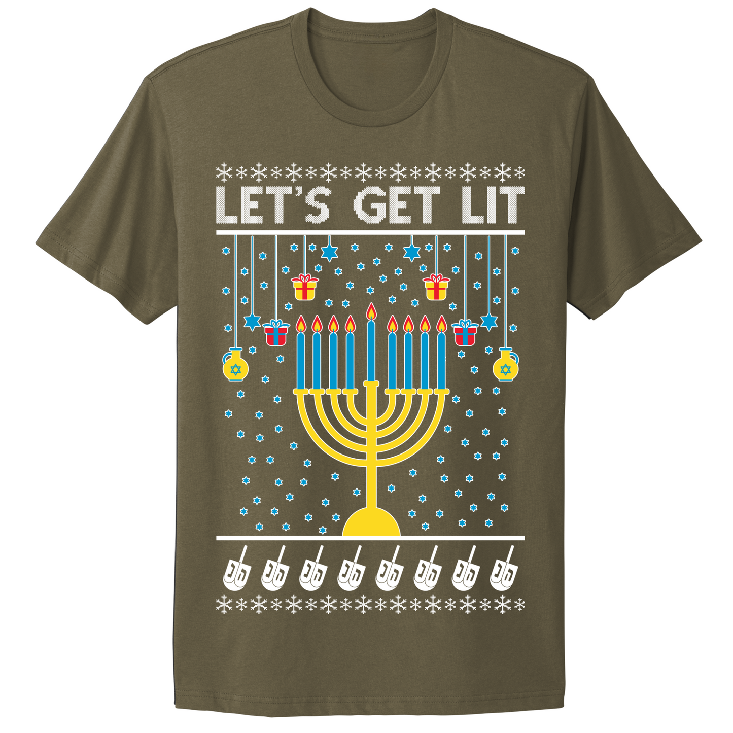 Lets Get Lit Hanukkah T-shirt