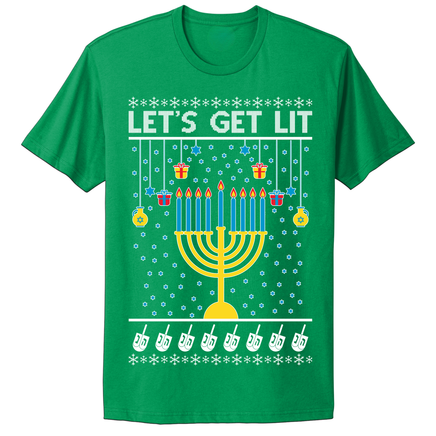 Lets Get Lit Hanukkah T-shirt