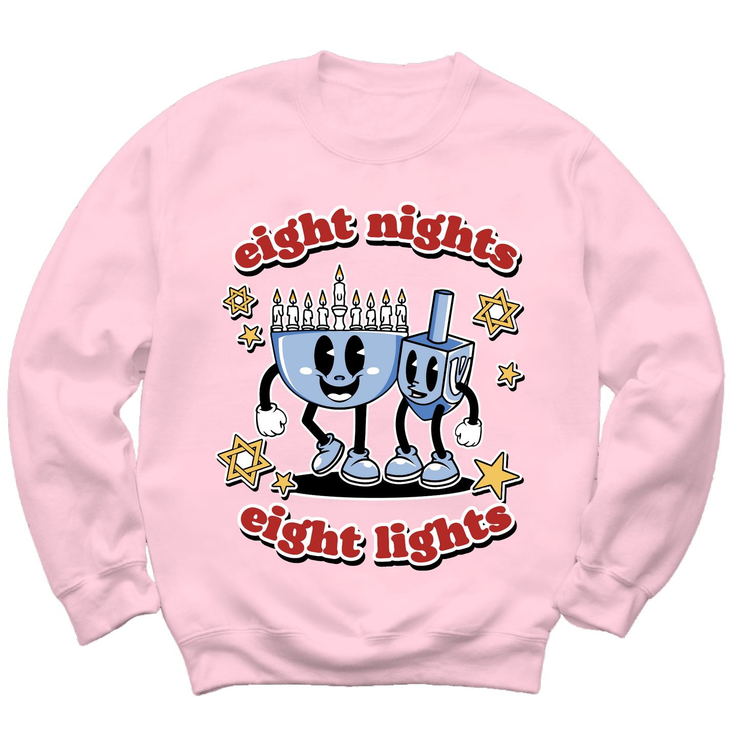 Eight Nights Eight Lights Hanukkah Sweater