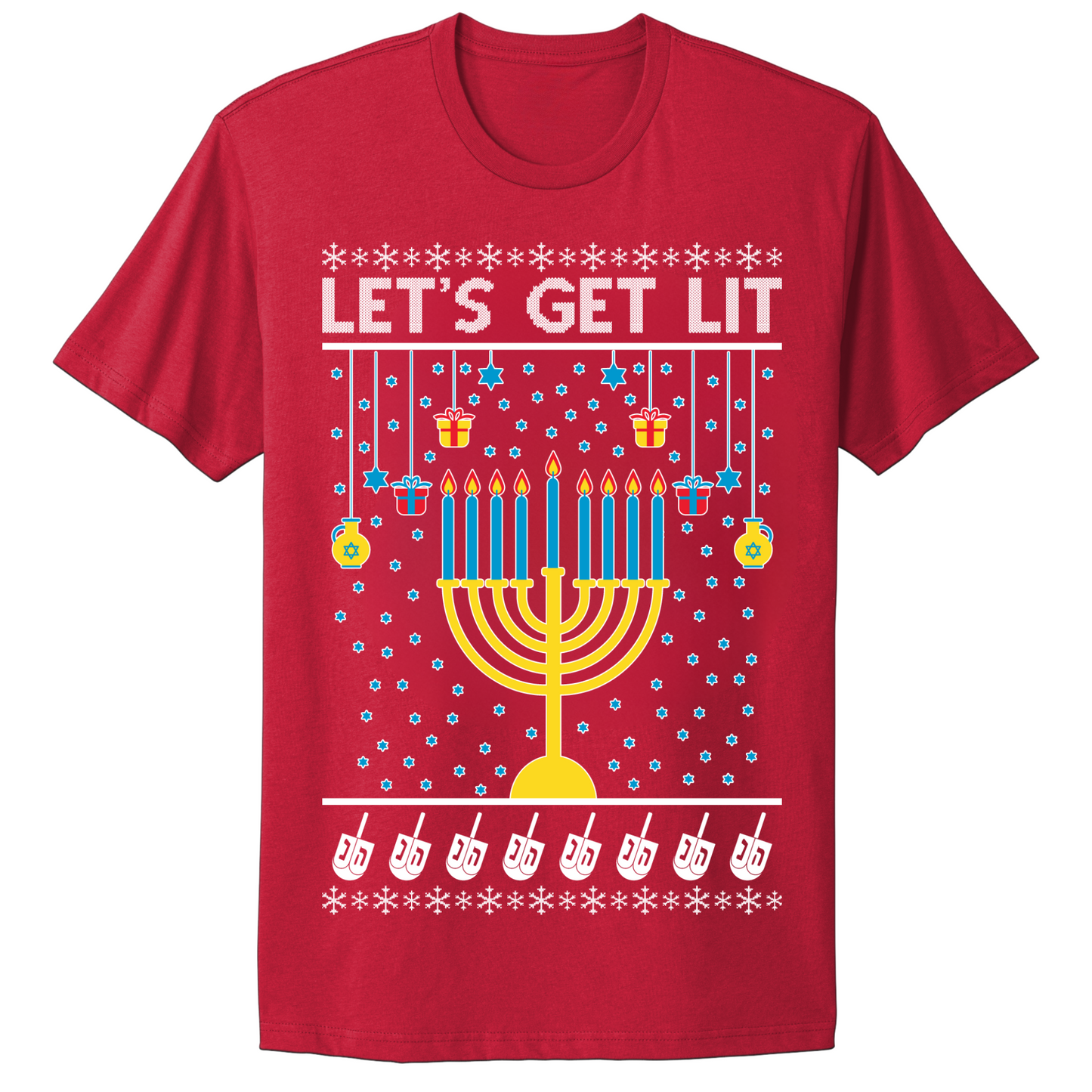 Lets Get Lit Hanukkah T-shirt