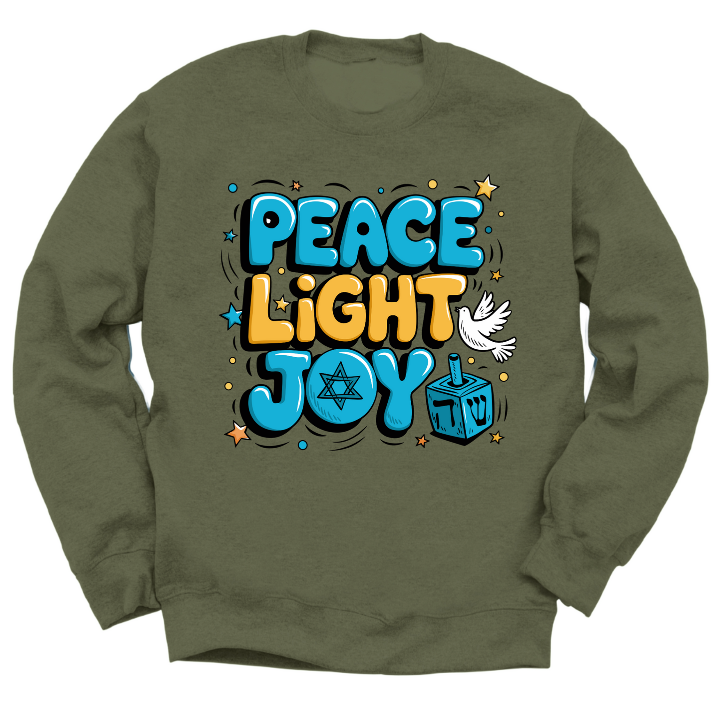 Peace Light Joy Hanukkah Sweater