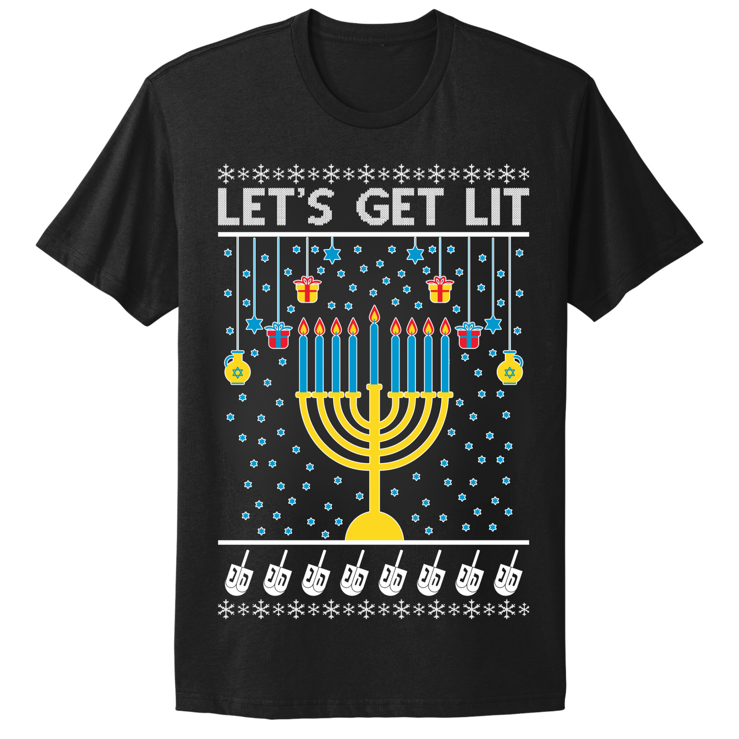 Lets Get Lit Hanukkah T-shirt