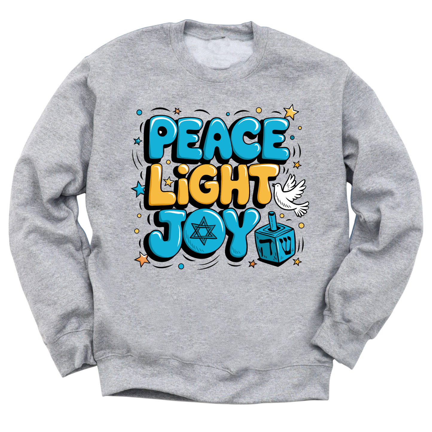 Peace Light Joy Hanukkah Sweater