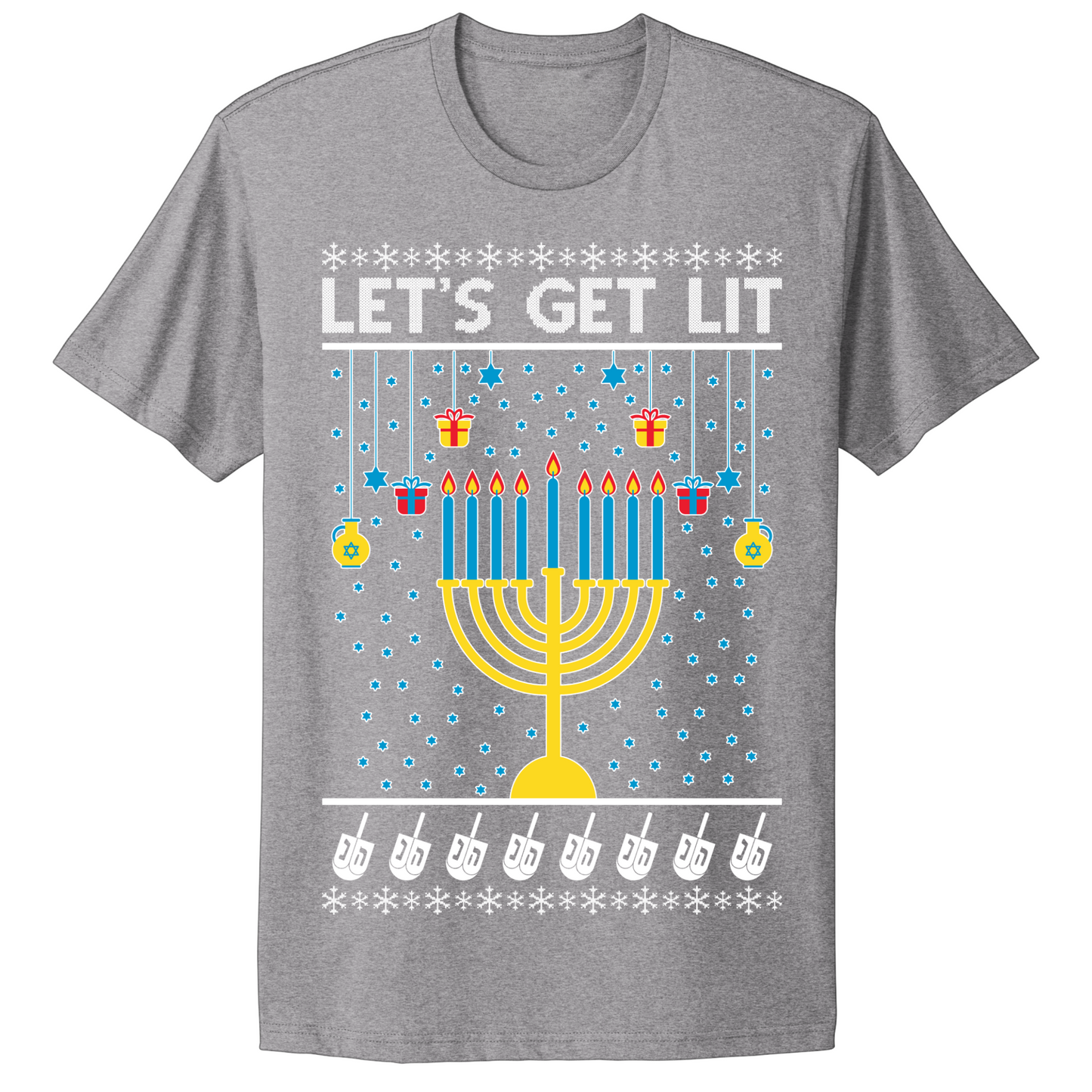 Lets Get Lit Hanukkah T-shirt