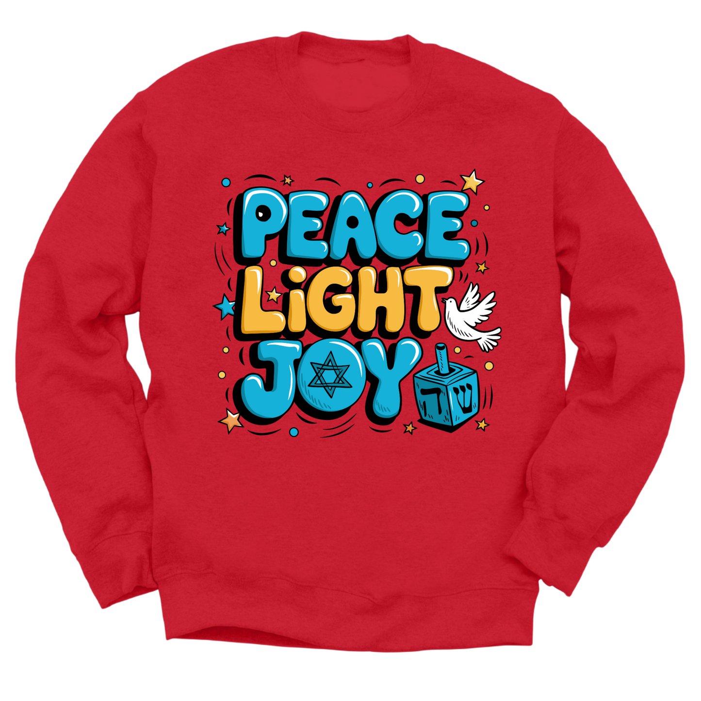 Peace Light Joy Hanukkah Sweater