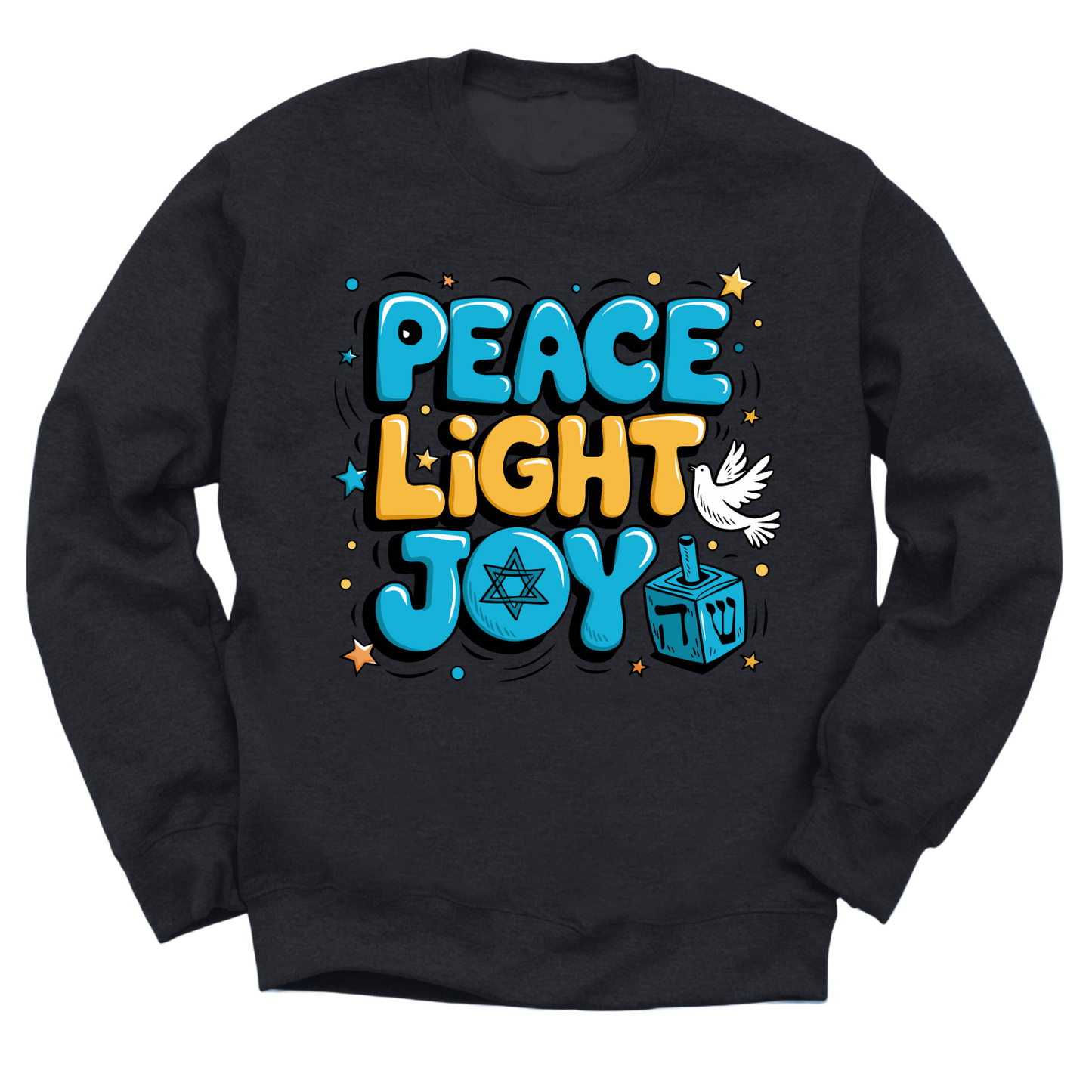 Peace Light Joy Hanukkah Sweater