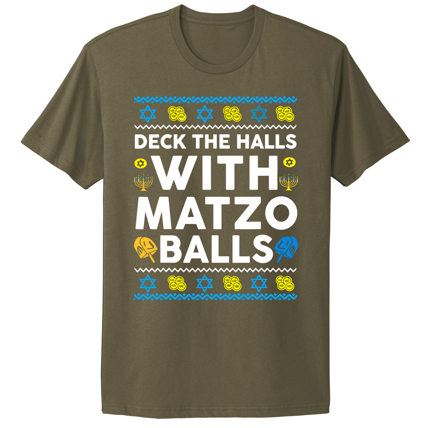 Deck The Halls With Matzo Balls Hanukkah T-shirt