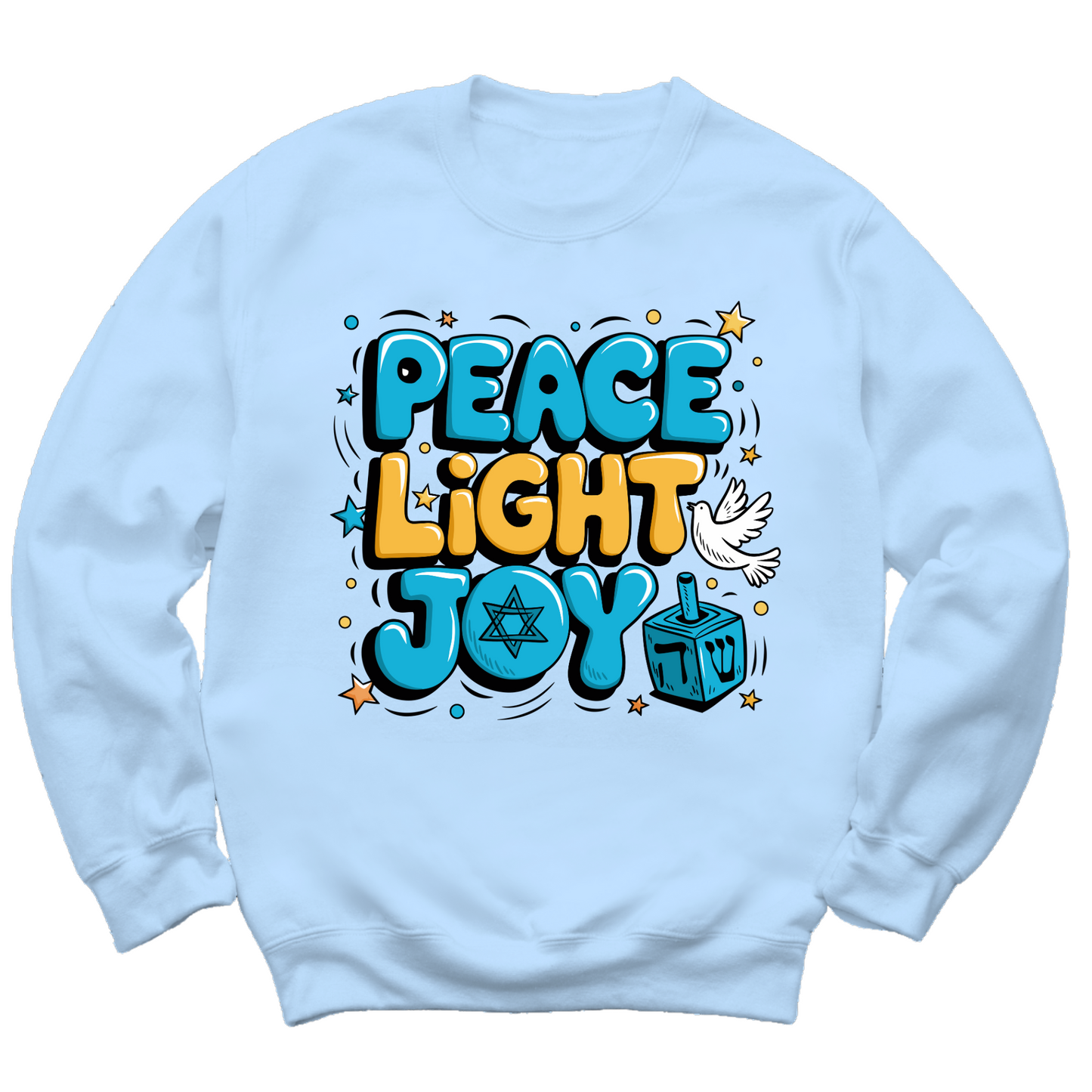 Peace Light Joy Hanukkah Sweater