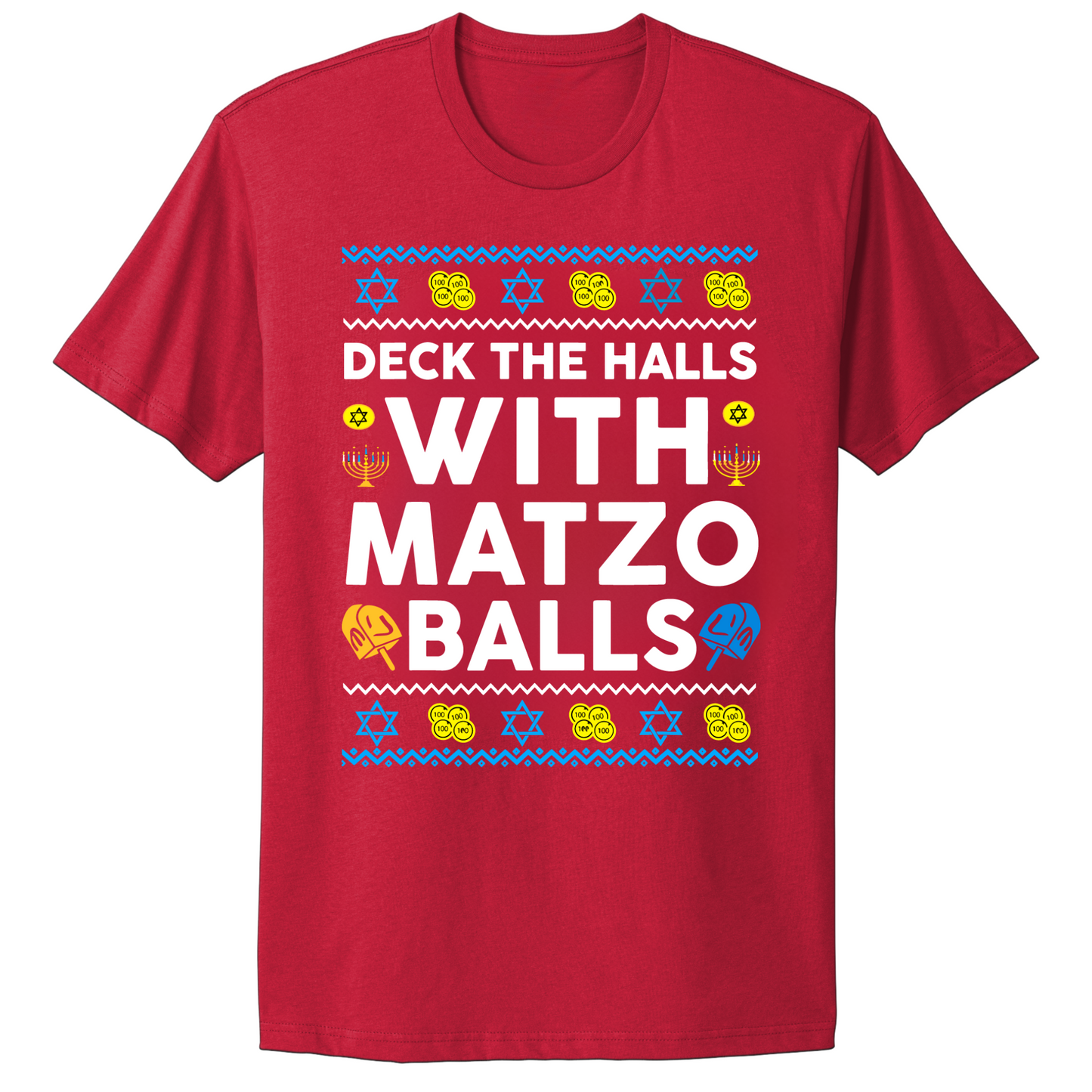 Deck The Halls With Matzo Balls Hanukkah T-shirt