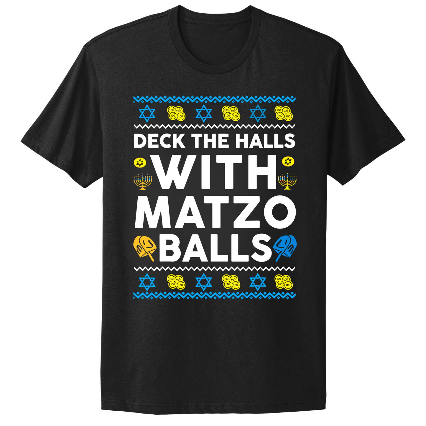 Deck The Halls With Matzo Balls Hanukkah T-shirt