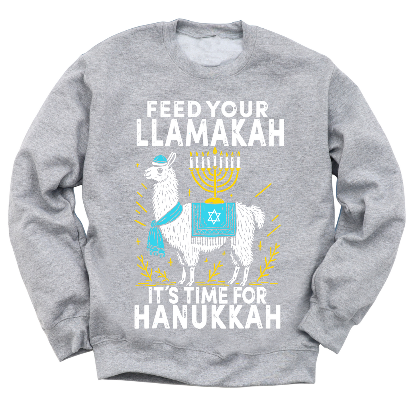 Feed Your Llamakah Hanukkah Sweater